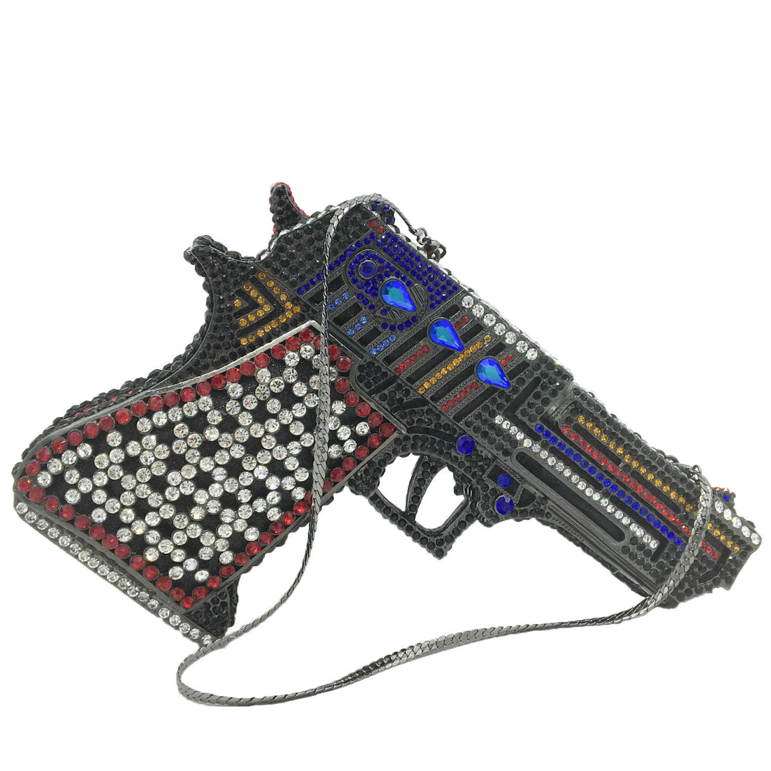 Gun Rhinestone Daily Handbag