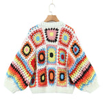 Load image into Gallery viewer, Geometric Autumn Hollow Hook Knit Cardigan
