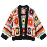 Load image into Gallery viewer, Geometric Autumn Hollow Hook Knit Cardigan
