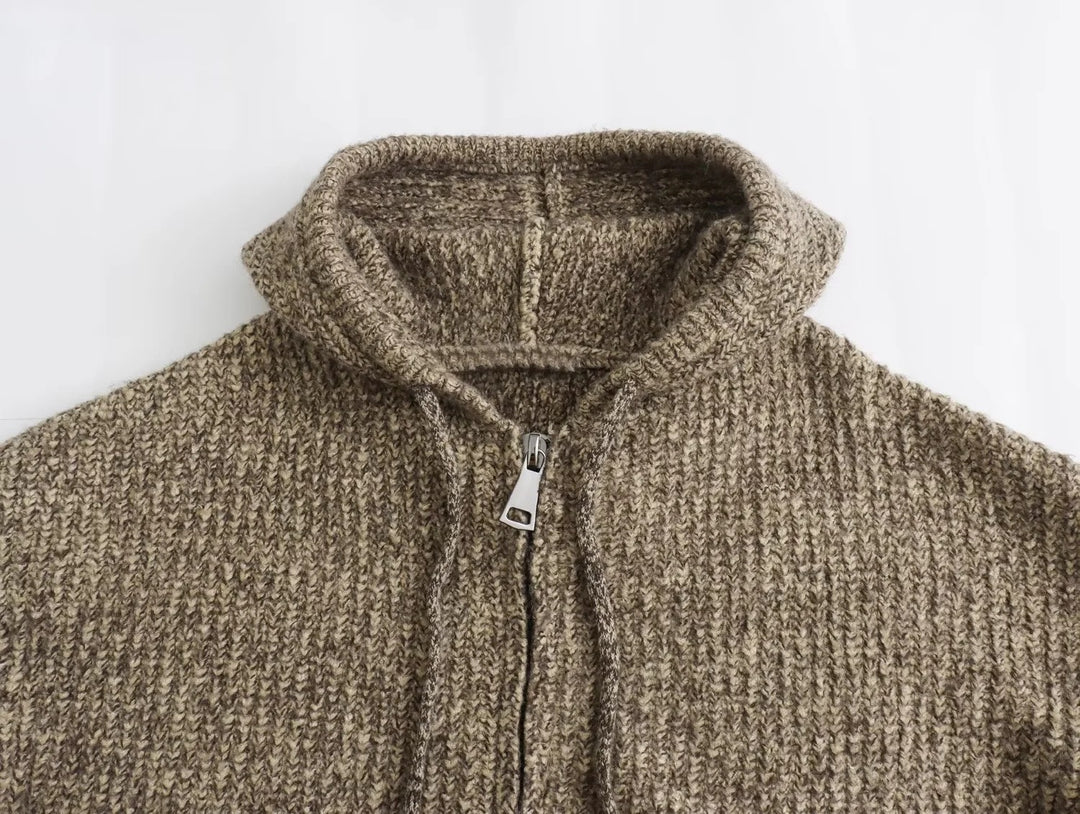 Oversized Winter Zipper Hoodie Sweater