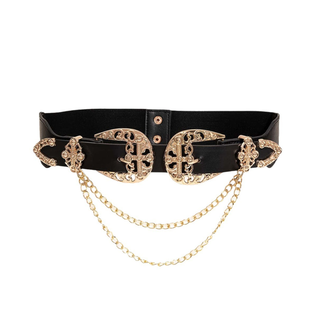 Buckle Chain Cowgirl Belts Leather