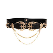 Buckle Chain Cowgirl Belts Leather