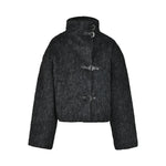 Load image into Gallery viewer, Strap Closure Woolen Short Coat
