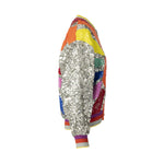 Load image into Gallery viewer, Multicolor Sequined Loose Zipper Jacket
