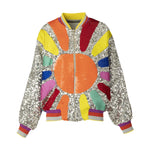 Load image into Gallery viewer, Multicolor Sequined Loose Zipper Jacket
