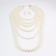 Layered Faux Pearl Necklace