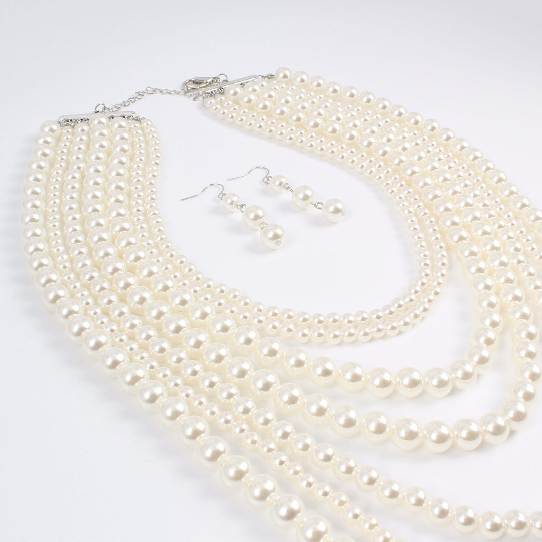 Layered Faux Pearl Necklace