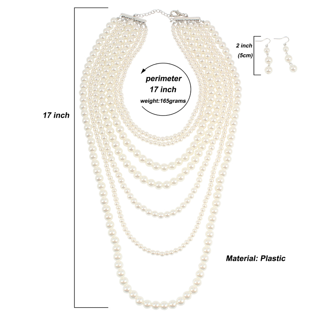 Layered Faux Pearl Necklace