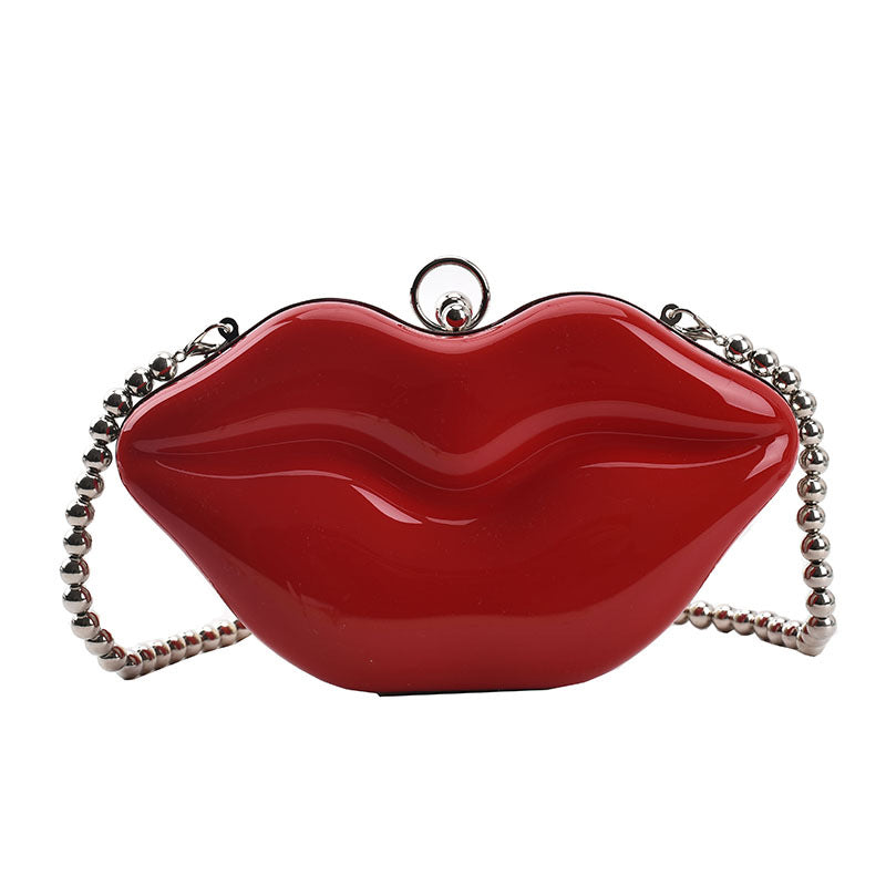 Red Lip Crossbody Purse