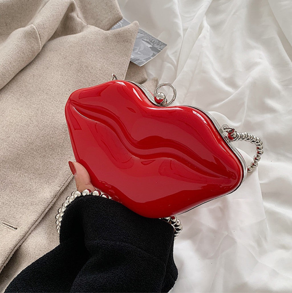 Red Lip Crossbody Purse