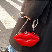 Red Lip Crossbody Purse
