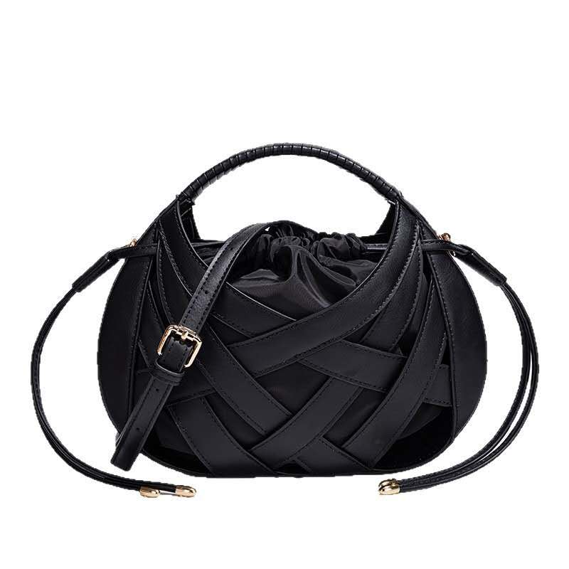Luxe Weave Crescent Bag