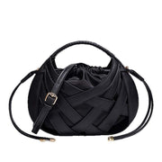 Luxe Weave Crescent Bag