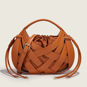 Luxe Weave Crescent Bag