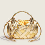 Luxe Weave Crescent Bag