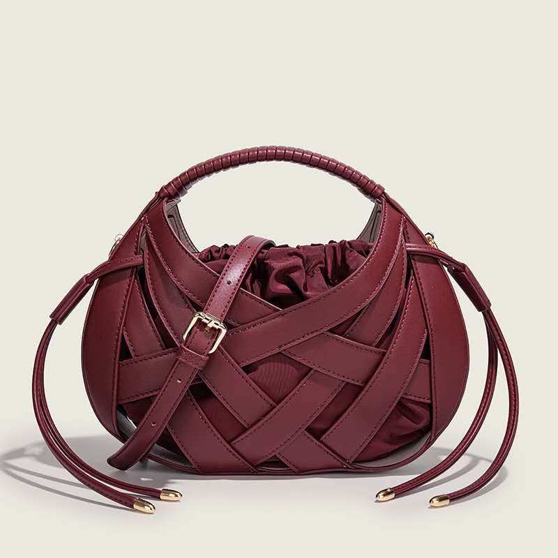 Luxe Weave Crescent Bag