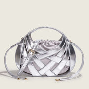 Luxe Weave Crescent Bag