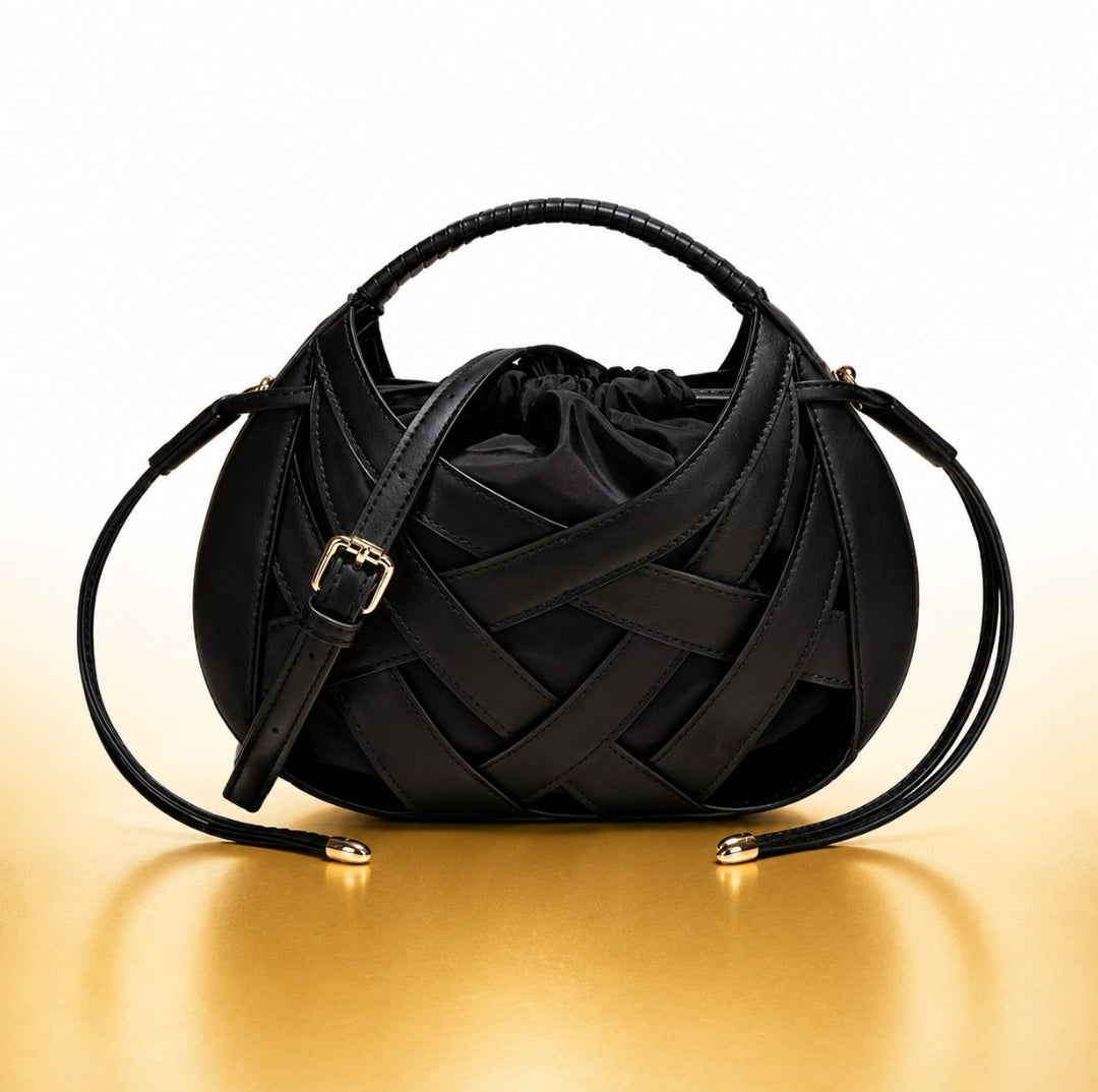 Luxe Weave Crescent Bag
