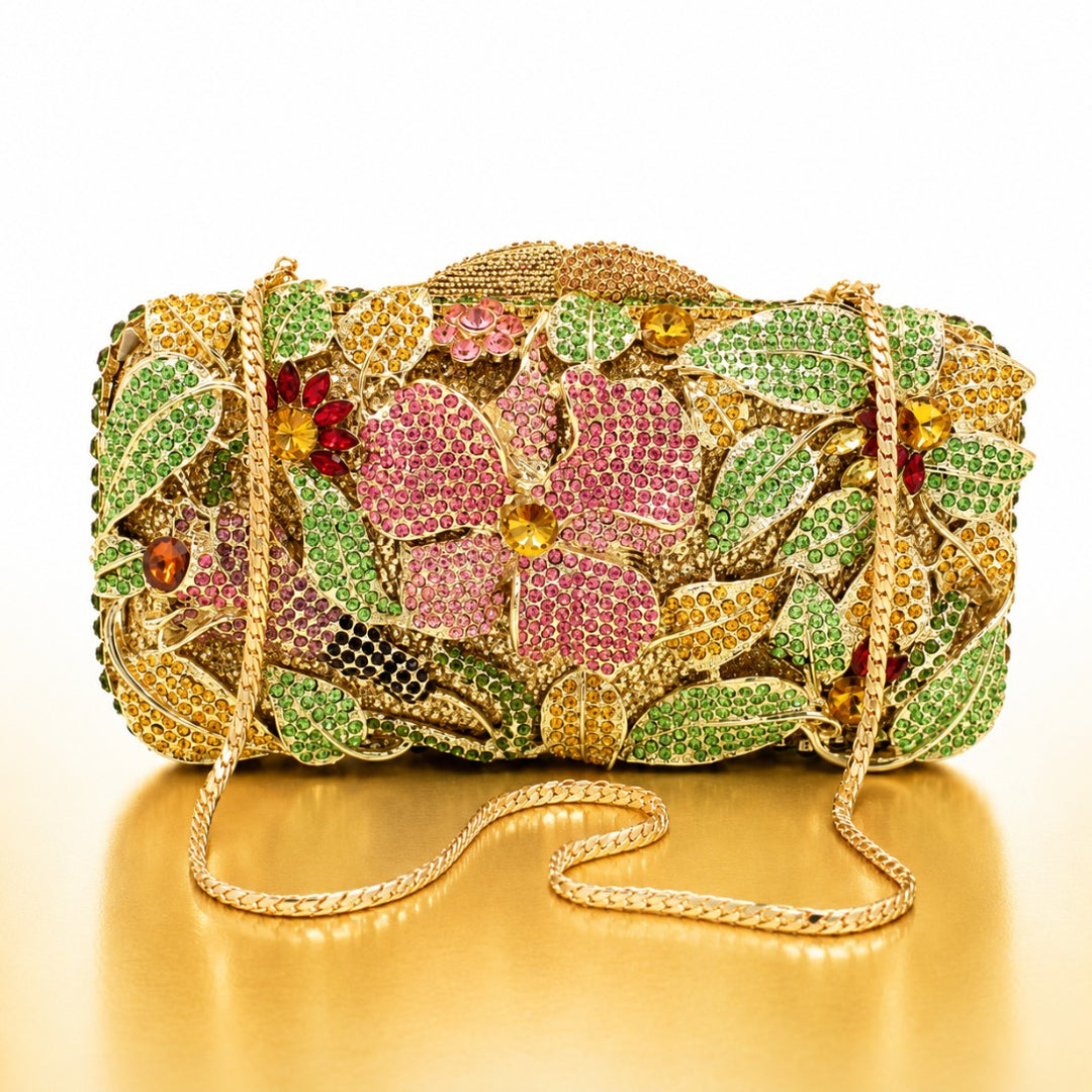 Leafs Rhinestone Luxury Purse