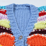 Load image into Gallery viewer, RAINBOW KNITTED CARDIGAN
