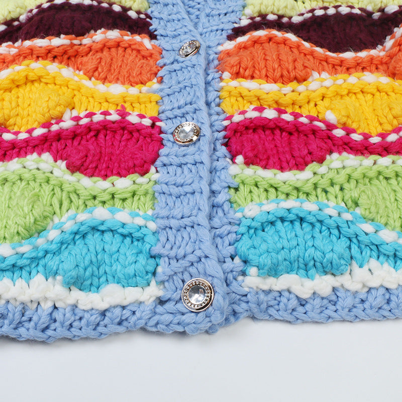 RAINBOW KNITTED CARDIGAN