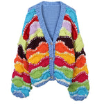 Load image into Gallery viewer, RAINBOW KNITTED CARDIGAN
