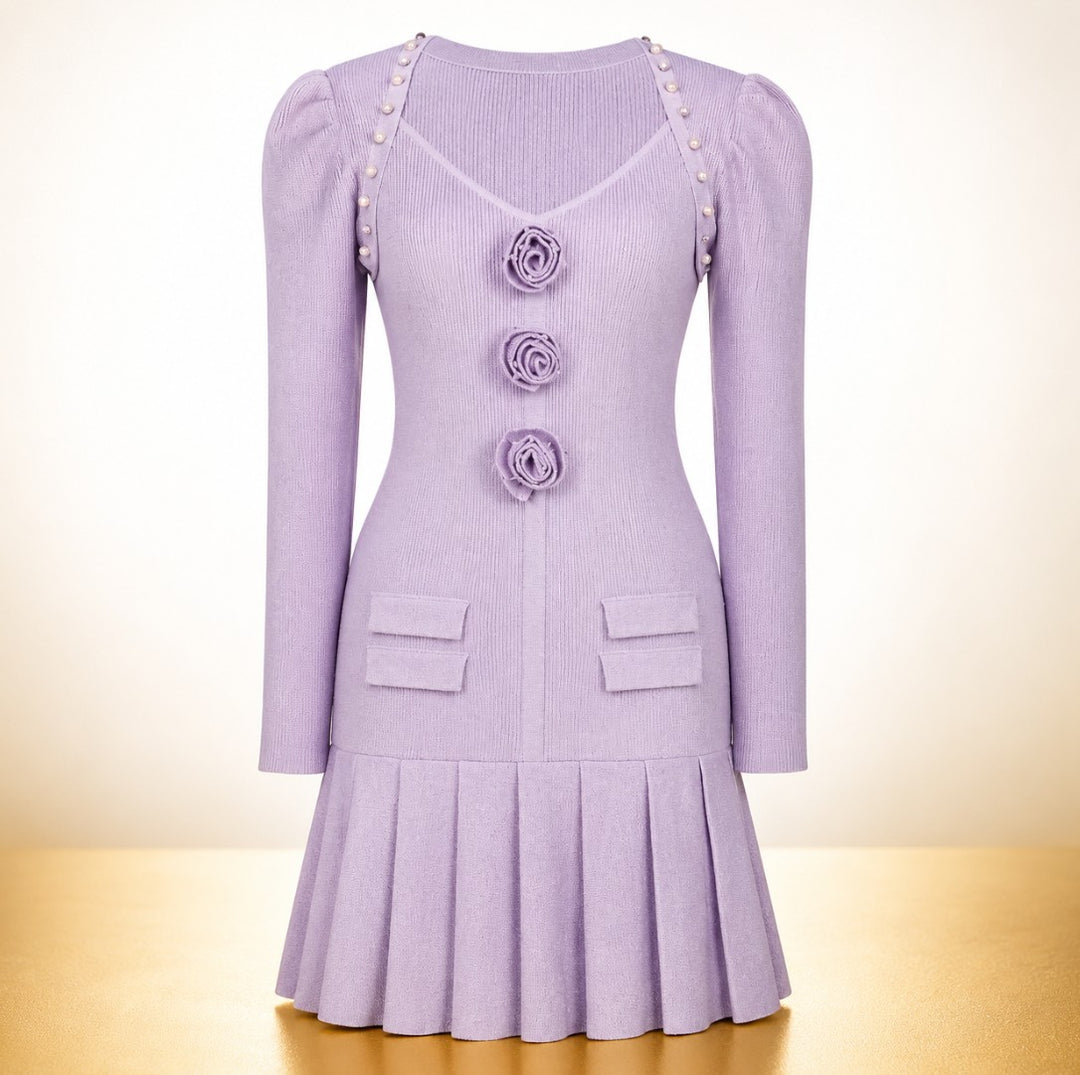 Zafa Floral Knitted Dress