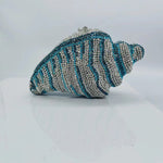 Load image into Gallery viewer, Conch Rhinestone Purse -Blue
