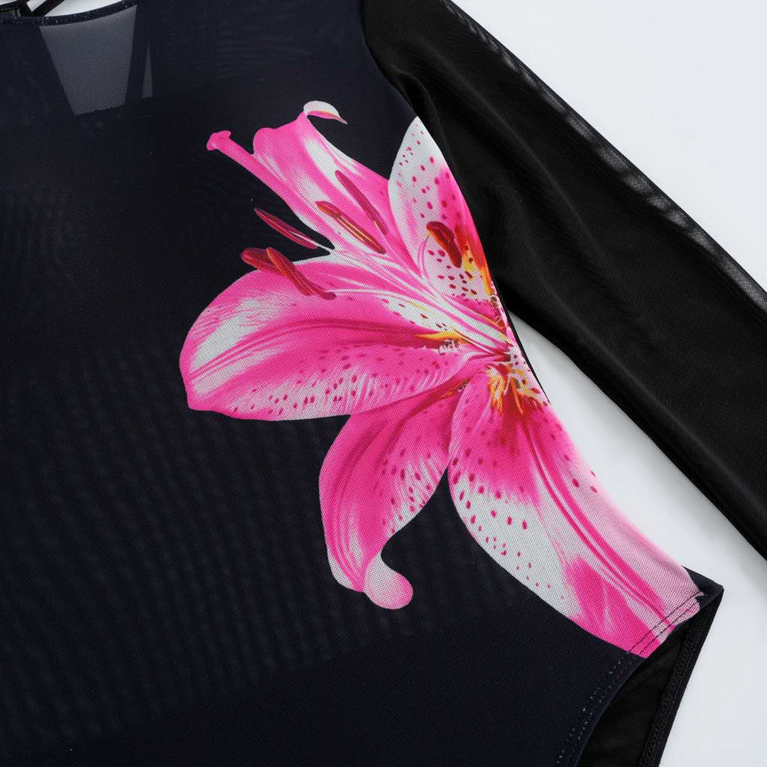 Missreen Midnight Lily Luxe Swim & Sarong Set