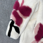 Load image into Gallery viewer, Midnight Pink Bloom Fur Coat

