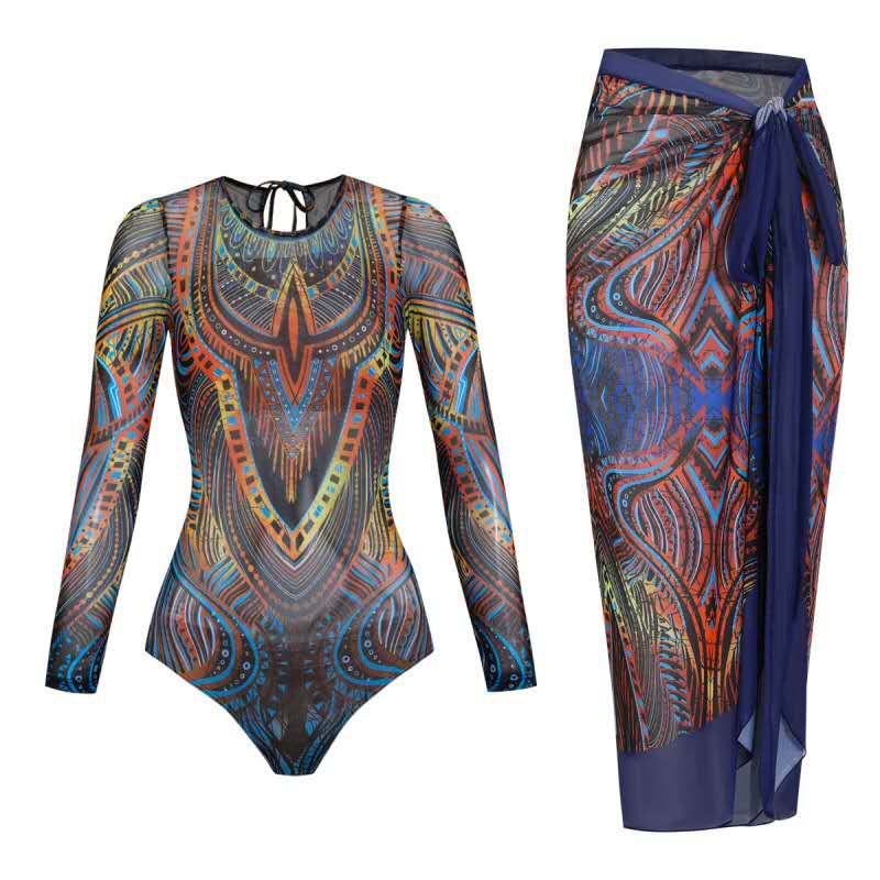 Missreen Azure Majesty Luxe Swim & Sarong Set