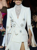 Load image into Gallery viewer, Brooches Long Sleeves Blazer 2221
