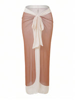 Load image into Gallery viewer, Sahara Glow One-Piece Swimsuit &amp; Sheer Sarong Set