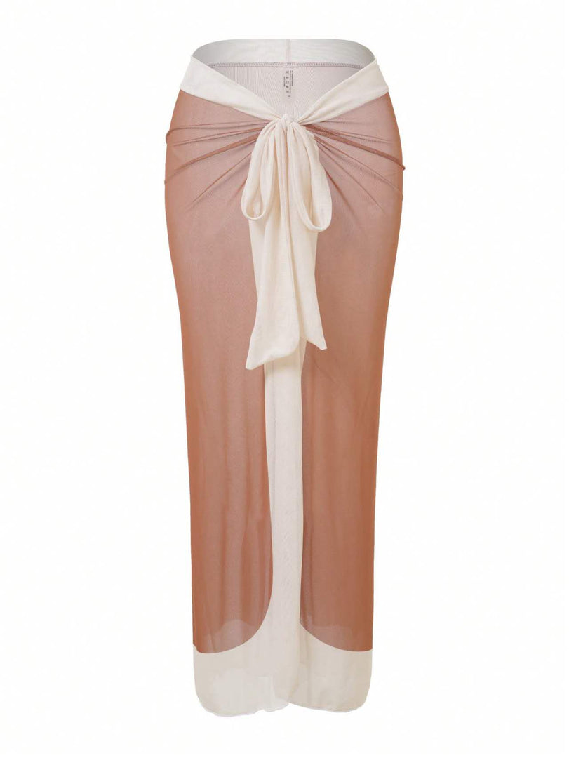 Sahara Glow One-Piece Swimsuit & Sheer Sarong Set
