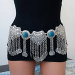 Load image into Gallery viewer, Turkish Waist Stone Coin Belt
