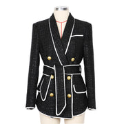 Tweed Double Breasted Gold Buttons  Jacket