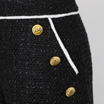 Load image into Gallery viewer, Tweed Double Breasted Gold Buttons  Jacket
