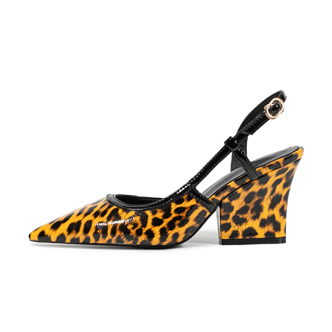 Pu Leather Leopard Print  Shoe