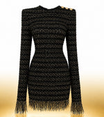 Load image into Gallery viewer, Retro Cashmere Blend Knit Dress