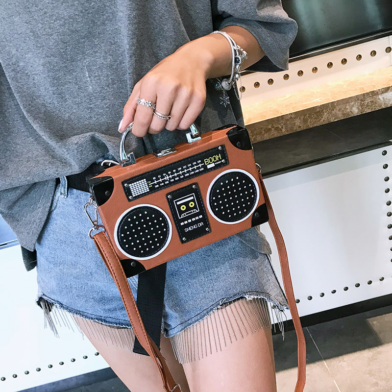 Vintage Radio Shaped Cross body Bag