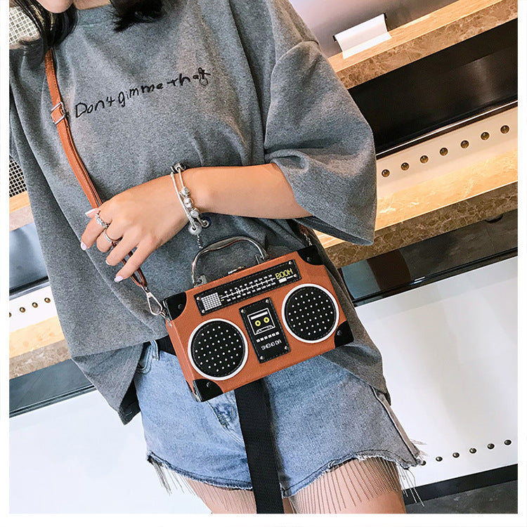 Vintage Radio Shaped Cross body Bag
