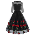 Load image into Gallery viewer, Vintage Valentine&#39;s Rose Dress
