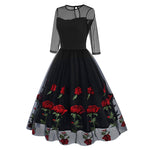 Load image into Gallery viewer, Vintage Valentine&#39;s Rose Dress
