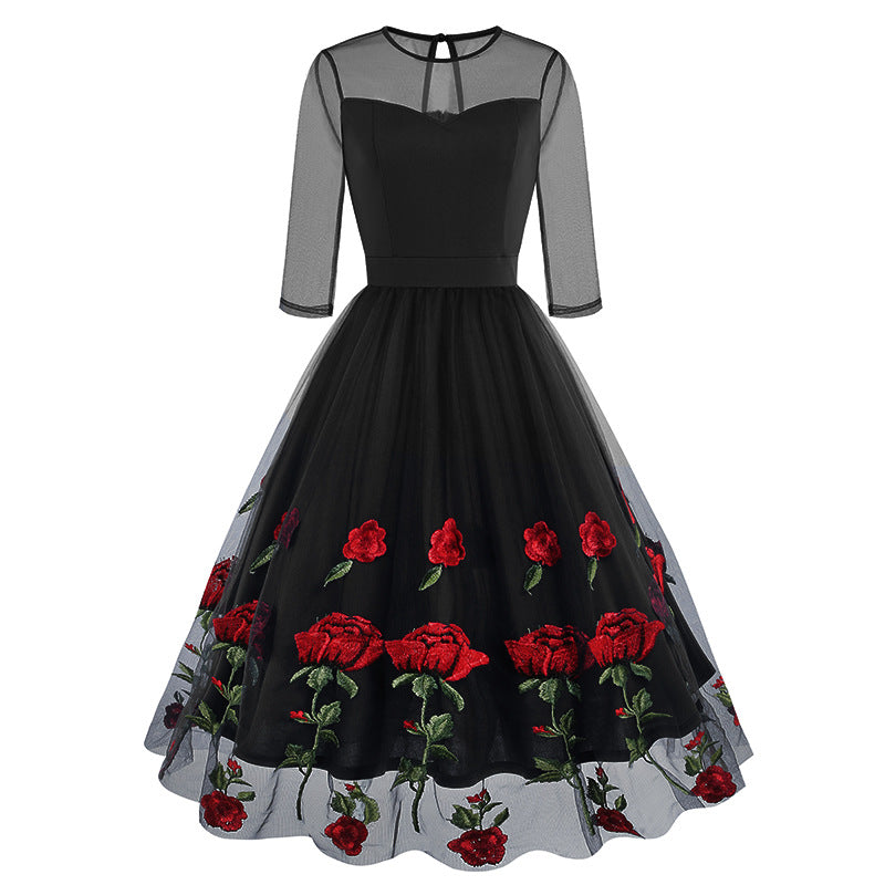 Vintage Valentine's Rose Dress