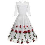 Load image into Gallery viewer, Vintage Valentine&#39;s Rose Dress
