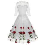 Load image into Gallery viewer, Vintage Valentine&#39;s Rose Dress
