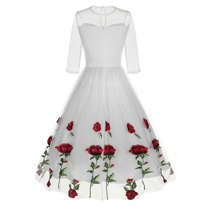 Vintage Valentine's Rose Dress