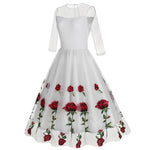 Load image into Gallery viewer, Vintage Valentine&#39;s Rose Dress
