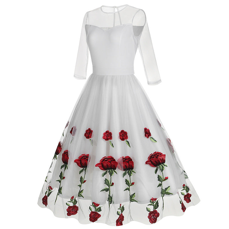 Vintage Valentine's Rose Dress