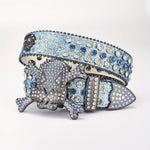 Load image into Gallery viewer, Cowboy Rhinestone Bling Belt 0999
